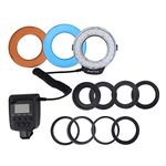 VBESTLIFE SLR Camera Flash Ring, 48pcs LED Operated Fill Light, Adapter for Cano n, Niko n, Penta x, Olympu s, Panasoni c.