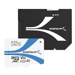 SABRENT Micro SD Card 512GB V30, SD Card UHS-I A2, Memory Card Micro SDXC, Class 10, U3, Full HD & 8K UHD Card, up to 100MB/s for Professional Photographers, videographers, Vloggers (SD-MQ30-512)