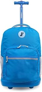 J World Sunrise Kids Rolling Backpack for Girls Boys. Roller Bookbag With Wheels For School, Indigo, 18", Sunrise Kids Rolling Backpack for Girls Boys Teen. Roller Bookbag With Wheels