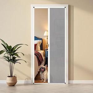 Customizable Interior Accordion Door – Aluminum Frame with Waterproof,Heat-Insulating Cellular Fabric,Sliding Screen Door for Bedroom,Bathroom，Patio, Kitchen,RV