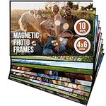 10 Pack 4x6 Magnetic Picture Frames for Refrigerator - Magnet Picture Frames for Fridge - Magnetic Photo Sleeves - Magnetic Photo Pockets - Magnetic Picture Holder - Locker Magnet Frames