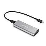 Cable Matters 10Gbps Aluminum USB C to M.2 Enclosure for NVMe SSD with USB-C and USB-A Cables - Thunderbolt 4 / USB4 / Thunderbolt 3 Port Compatible with MacBook Pro, Mac Mini, and More