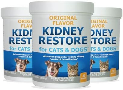 Kidney Restore 3 Pack Cats & Dogs to Support Normal Kidney Function, Creatinine, Pet Renal Kidney Health Supplement Felines Canines