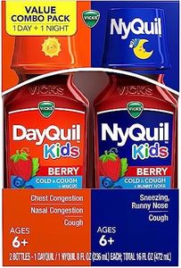 Vicks Kids DayQuil & NyQuil Berry Cold & Cough Medicine, for Children Ages 6+, 2-8 OZ Bottles