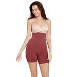 Zivame All Day Seamless Highwaist Thigh Shaper & Tummy Shaper- Wild Ginger Brown