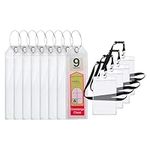 Cruise Luggage Tag Holder Zip Seal & Steel - Royal Caribbean & Celebrity Cruise (8 Pack + 4 ID Holders)