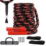 XGEAR Training Rope 100% Poly Dacron,Red&Black with Accessories Package 1.5" 30'