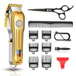 Cordless Hair Clippers for Men&Women, CIICII BarberClippers for Hair Cutting (12Pcs Profess. Rechargeable USB Adjustable LCD Display Hair Beard Grooming Trimming Haircut Kit) for DIY Home Barber Salon