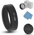 SIOTI Camera Standard Focus Metal Lens Hood + Cleaning Cloth + Lens Cap for Nikon Canon Sony Fuji Pentax Sumsung Leica Standard Thread Lens (72mm)