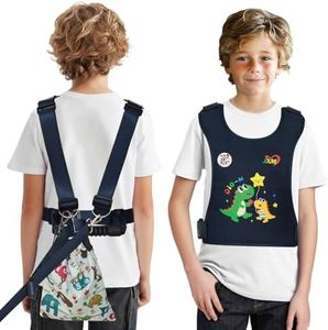 JXM Safety Harness for Active Childs with Quick Grab Handle, Teens Youth Secure Walking Harness with Autism Awareness and Pouch, Adjustable Tether Leash for Autism ADHD Special Needs Child Kids