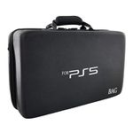 New World Storage Bag for PS5 , Travel Bag for PS5 , Carrying Case Briefcase Type for PS5,Waterproof shoulder bag for Playstation 5 with Both side storage compartment-Black