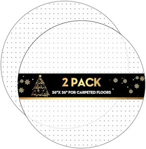 Office Chair Mat for Carpets, 2 Pack 36" × 36" Round Computer Chair Mat with Studs for Rolling Chair, Desk Floor Mat for Home and Office Carpet, Protects Floor Mats for Low Pile Carpeted Floors