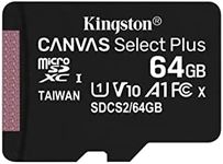 Kingston Canvas Select Plus microSD Card SDCS2/64 GB Class 10 (SD Adapter Included)