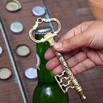 IndianShelf Big Key Bottle Cap Opener | Gold Bottle Openers | Brass Beer Opener | Unique Gift Items | Bar Kit for Bartender | Alcohol Set