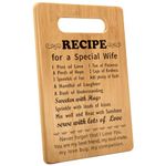 Wife Gifts From Husband, Wife Birthday Gift Ideas, Anniversary Romantic Gifts Mothers Day Gifts For Wife I Love You Gifts For Her Wife Recipe For a Special Wife Cutting Board