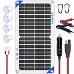 SUNAPEX 10 Watt Solar Car Battery Charger 12 Volt Waterproof Solar Powered Battery Charger & Maintainer 12v Solar Trickle Charger for Car Boat RV Marine Trailer Battery