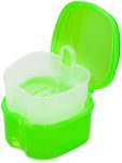 Colorful Plastic Dental Orthodontic Retainer Container Cleaning Case,Denture Bath Box Case Cup Holder Travel Leak Proof with Lid Waterproof, Mouthguard Storage Soaking Case