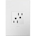 Legrand Adorne 15A Tamper-Resistant Outlet with Matching Wall Plate (White Finish), ARTR152W4WP, 4-Pack
