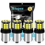 Alopee 4-Pack P21W 1156 Ba15s Led Bulb Super Bright White 2835 39-SMD 12-24V For Backup, Reverse Lights, Stop Drl Lights, Turn Signal Light, Rv Lights