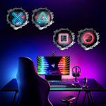 ANHUIB 3D Wall Sticker Gamer Children's Room Boys Gaming Colourful Gamer Poster Wall Picture Gaming Room Wall Sticker Children's Room Teenager Boy Video Game Wall Sticker Teenager's Room Decoration