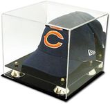 Collectible Deluxe Acrylic Cap Baseball Hat Display Case - With Mirror