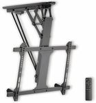 LogiLink BP0118 32-70 inch Electric TV Ceiling Mount with Remote Control for Flat and Curved Monitors on Straight and Slanted Ceilings - Black