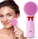 Facial Cleansing Brush - for Deep Cleansing, Gentle Exfoliating and Massaging - Waterproof and Rechargeable Face Cleanser Brush - Silicone Sonic Vibration Face Scrub Brush - Electric Face Washer