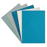 Springboard Coloured Glitter Card 10-Pack - A4 Sheets of 230gsm Coloured Glitter Card for Arts and Crafts with Non-Shed Design for Less Mess - Crafting Supplies - Cool Tones Assortment