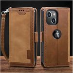 Excelsior Premium Leather Wallet Flip Case Cover with Card and Cash Slot 360 Full Body Protection Inner TPU Case Compatible for Apple iPhone 13 (Coffee)