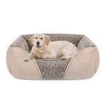 INVENHO Large Dog Bed for Large Medium Small Dogs Rectangle Washable Dog Bed, Orthopedic Dog Bed, Soft Calming Sleeping Puppy Bed Durable Pet Cuddler with Anti-Slip Bottom L(30"x24"x9")