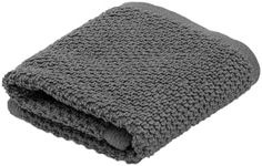 Dark Grey Washcloth- 100% Cotton 13x13 Wash Cloth - Absorbent, Quick-Drying, Durable Face Towels for Bathroom Decor - Low-Twist, Two-Ply Fibers (Dark Grey)