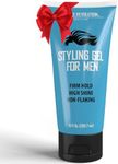 Hair Gel for Men Strong Hold - Mens Hair Gel Extra Strength - Styling Gel for Hair Clear Hair Gel - Firm Hold Gel Hair High Shine Non-Flaking Curly Hair Gel (10oz)