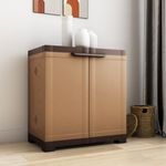 Nilkamal Freedom Mini (FMSC09) Shoe Rack Plastic Cabinet 3-Year Warranty with Dustproof Door – Shoe Rack, Chappal Stand Indoor & Outdoor, Shoes Rack Plastic with Door.