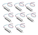 INVENTO 8pcs 3.7V 7x20mm 720 Micro Coreless High Speed 48000 RPM DC Motor with 11 teeth Plastic Gear mounted for Quadcopter Helicopter Tiny Toy Drones