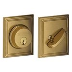 Single Cylinder Deadbolt with Addison Trim, Antique Brass (B60 N ADD 609)