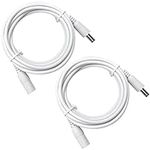 ANLINK 2 Pack 6ft 2M DC Power Extension Cable 5.5mm*2.1mm Male to Female Power Cord for CCTV Security Surveillance Cameras, LED Strip, Router, 12V DC Power Supply Adapter and More (White)