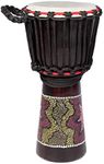 40cm Painted West African Djembe Drum Handmade with Mahogany - 8" diameter