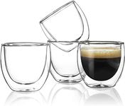 Octavius Double Walled Thermal Insulated Glass Cup - 250 Ml (Set of 4)