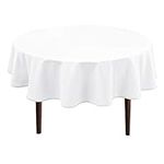 Hiasan White Round Tablecloth 70 In