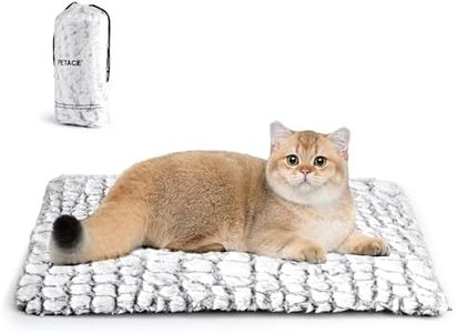 Petace Self Warming Cat Bed, 24" x 18" Ultra Soft Cat Dog Pet Heating Pad for Indoor Outdoor, Non-Slip Heated Cat Mat Thermal Blanket