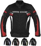 ALPHA CYCLE GEAR BREATHABLE BIKERS RIDING PROTECTION MOTORCYCLE JACKET MESH CE ARMORED (RED SPARROW, XX-LARGE)