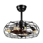 Asyko Caged Ceiling Fans with Light