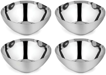 Ahimsa Stainless Steel Bowls for Kids - Pediatrician Designed, 12oz Toddler Bowl, Non Toxic Stainless Steel Snack Bowls Set, Non Plastic Kids Bowl, Dishwasher Safe (Set of 4 Classic)