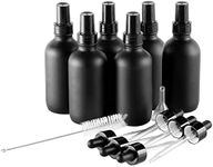A Bar Above Cocktail Atomizer Spray Bottles and Dropper Set, Small Spray Bottle Set for Your Bar, Versatile Atomizer Glass Bottles, Small Bitters Bottle, Mini Bottles, Black, 4 Ounces