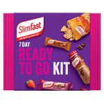 SlimFast 7 Day Ready To Go Kit, Healthy Snack Box for Balanced Diet and Nutrition, Starter Kit to Jump-Start Weight Loss 3-2-1 Meal Plan, includes 6 Shakes, 8 Meal Bars, 7 Snack Bags, 7 Snack Bars