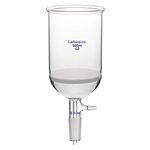 Labasics Borosilicate Glass Buchner Filtering Funnel 500ml with Medium Frit (G2), 95mm Inner Diameter, 120mm Depth, with 24/40 Standard Taper Inner Joint and Vacuum Serrated Tubulation (500ml)