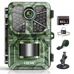 EZETAI Wildlife Camera 20MP 1520P HD Hunting Trail Cam with Night Vision Motion Activated Waterproof with 120°Wide-Angle Hunting Cam for Garden Camera Trap and Nature Wildlife Scouting…