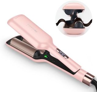 Boucleur à Cheveux 2 Tete, Fer à Friser 32 mm grandes boucles, PARWIN PRO BEAUTY Hair Curler, style ondulé avec 4 températures réglables, vagues instantanées (Rose)