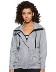 Glammore Women's Fleece Hooded Sweatshirt (Light Grey, X-Large)