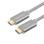 Cablecreation Micro Usb To Usb C, Usb C To Micro Usb Braided Otg 480Mbps Type C To Micro Usb To Usb C To Usb Micro Cable For Smartphone, Tablet, Digital Camera Or Usb Device (3.3 Ft, Space Grey)